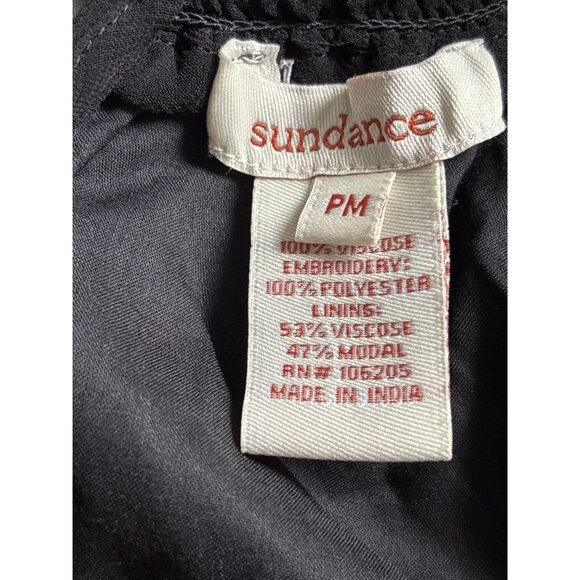 Sundance Altamira Floral Embroidered Tank in Black Size Medium Petite Bohemian - Picture 4 of 5